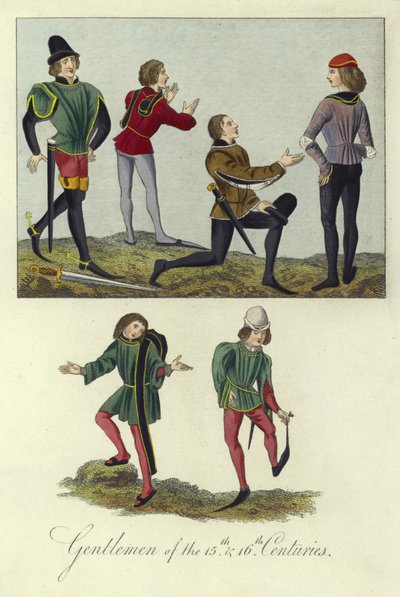 Gentlemen of the 15th and 16th Centuries by English School