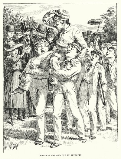 Geoff is Carried Off in Triumph by English School