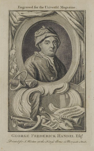 George Frideric Handel, Engraved for the Universal Magazine, c.1760 by English School