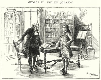 George III and Dr Johnson by English School