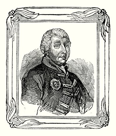 George III, grandson of George II was born 1738; crowned in 1760; and died in 1820 (engraving) by English School