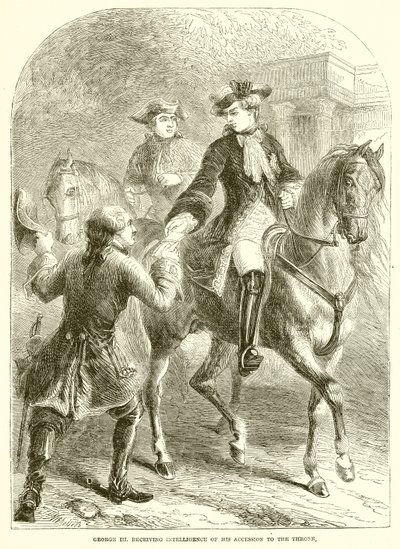 George III Receiving Intelligence of His Accession to the Throne by English School