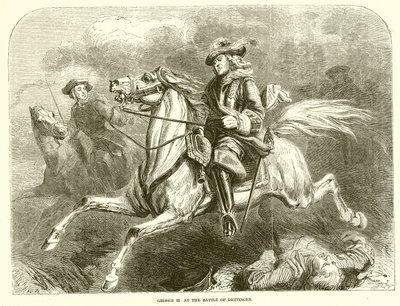 George II at the Battle of Dettingen by English School