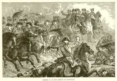 George II at the Battle of Dettingen by English School