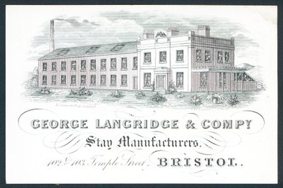 George Langridge & Company, Stay Manufacturers, Trade Card by English School