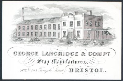 George Langridge & Company, Stay Manufacturers, Trade Card by English School