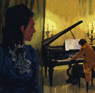 George Sand took Chopin to a house in Nohant where he continued to compose by English School