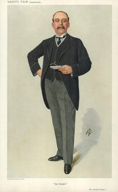 George Younger, Ayr Burghs, 6 January 1910, Vanity Fair Cartoon by English School