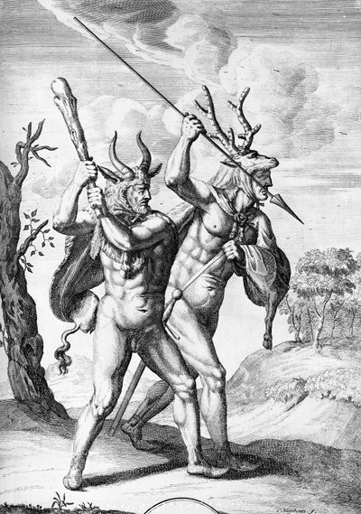 Germans, illustration from The Commentaries of Caesar translated into English by William Duncan, engraved by Cornelis Huyberts, published 1753 by English School