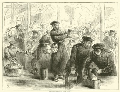 Germans Serving Out Food by English School
