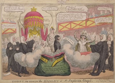 Ghost as Seen in Hamlet of St. Stephens Chapel, pub. 1820 by English School