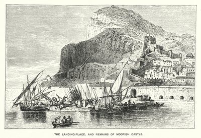 Gibraltar: The Landing-Place, and Remains of Moorish Castle by English School