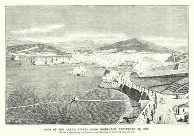 Gibraltar: View of the Grand Attack upon Gibraltar by English School