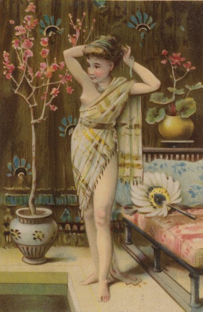 Girl Dressing Her Hair by English School