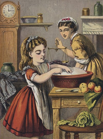 Girl helping in kitchen by English School