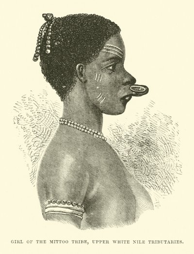 Girl of the Mittoo Tribe, Upper White Nile Tributaries by English School