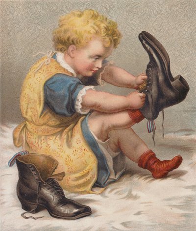 Girl trying on her mother