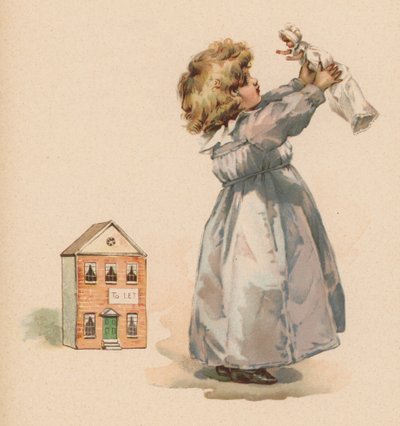 Girl with doll by English School