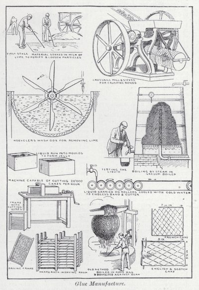 Glue manufacture by English School