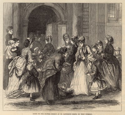 Going to the Flower Sermon at St Catherine Crees on Whit Sunday by English School