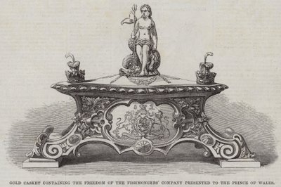 Gold Casket containing the Freedom of the Fishmongers