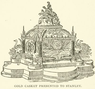 Gold casket presented to Stanley by English School