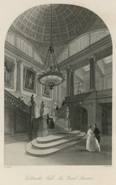 Goldsmiths Hall, the Grand Staircase by English School
