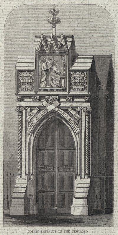 Gothic Entrance in the New-Road by English School