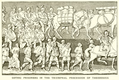 Gothic Prisoners in the Triumphal Procession of Theodosius by English School