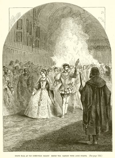 Grand Ball at Old Greenwich Palace: Henry VIII Dancing with Anne Boleyn by English School