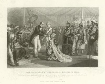 Grand Durbar at Cawnpore, 3 November 1859 by English School