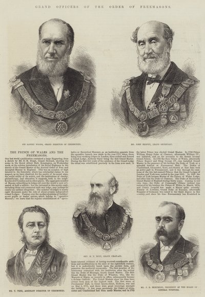Grand Officers of the Order of Freemasons by English School