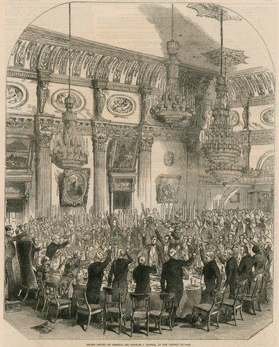 Grand Dinner to General Sir Charles J Napier at the London Tavern, London by English School