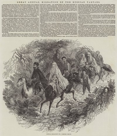 Great Annual Migration of the Russian Tartars by English School