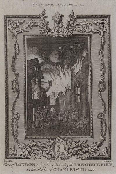 Great Fire of London, 1666 by English School