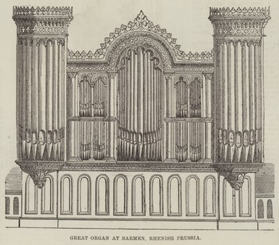 Great Organ at Barmen, Rhenish Prussia by English School