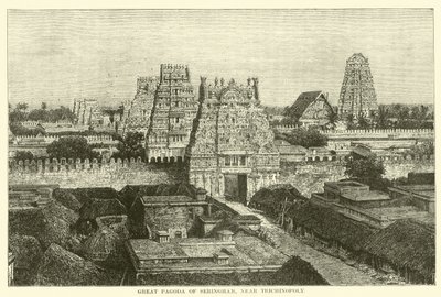 Great Pagoda of Seringham, Near Trichinopoly by English School