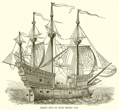 Great Ship of King Henry VIII by English School