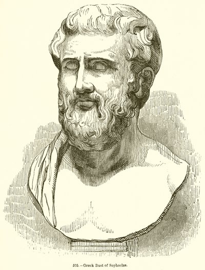 Greek Bust of Sophocles by English School