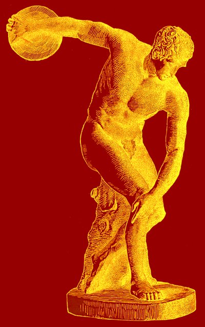 Greek Athlete Throwing the Discus, Illustration from Cassell