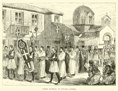 Greek Funeral at Levadia, Attica by English School