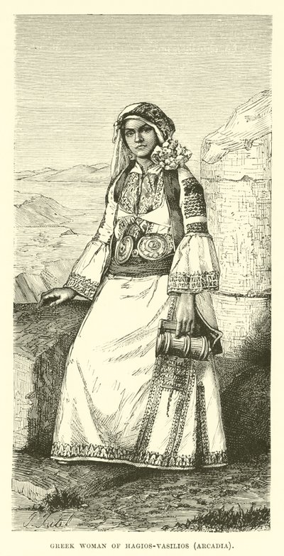 Greek Woman of Hagios-Vasilios, Arcadia by English School