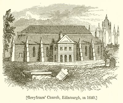 Greyfriars Church, Edinburgh, in 1640 by English School