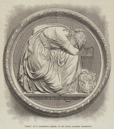 Grief, by R Siemering, Berlin, in the Royal Academy Exhibition by English School