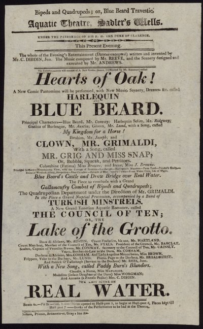 Grimaldi at the Aquatic Theatre by English School