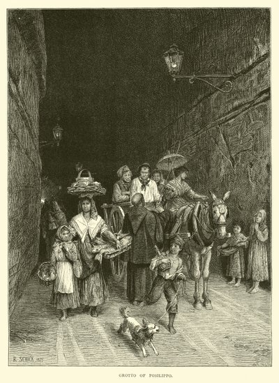 Grotto of Posilippo by English School