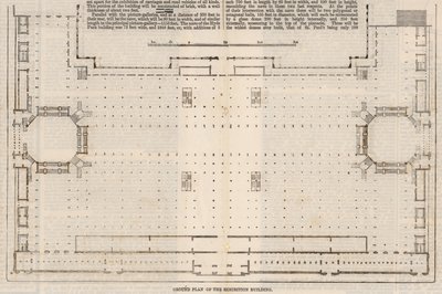 Ground plan of the International Exhibition Building of 1862 by English School