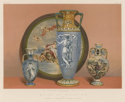 Group of Majolica by English School
