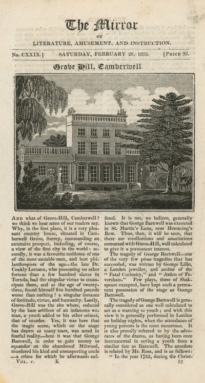 Grove Hill in Camberwell by English School