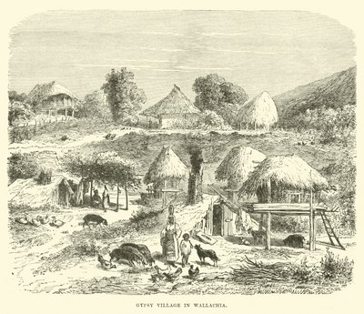 Gypsy Village in Wallachia by English School